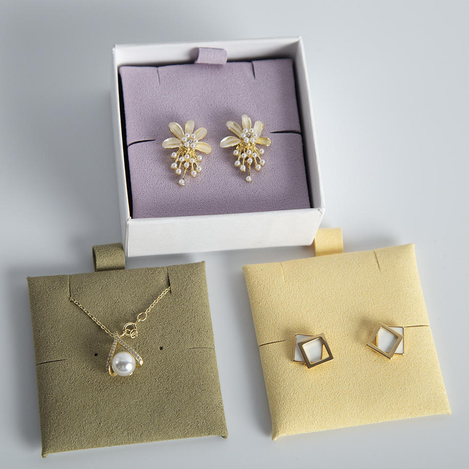 SSeesy Minimalist Double-sided Microfiber Pouches Square Card Necklaces Earrings Jewelry Inner Trays-copy-6ab0dab3092ea